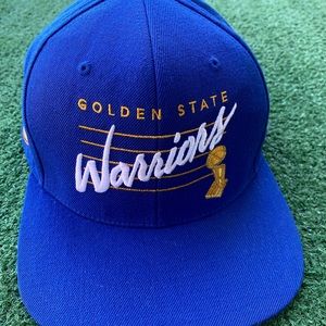 Golden State Warriors Mitchell & Ness Logo Snapback Adjustable Hat 2015 Finals